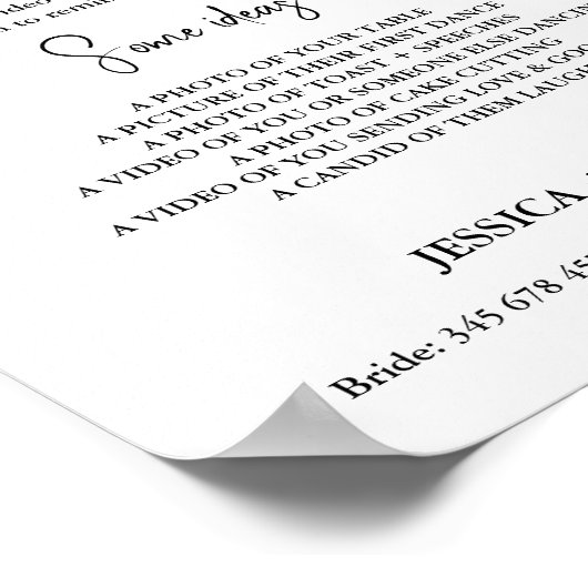 Moderne Minimale Opblazen hun telefoon bruiloft fo Poster (Hoek)