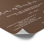 Moderne minimale opblazen hun telefoons bruiloft t poster (Hoek)