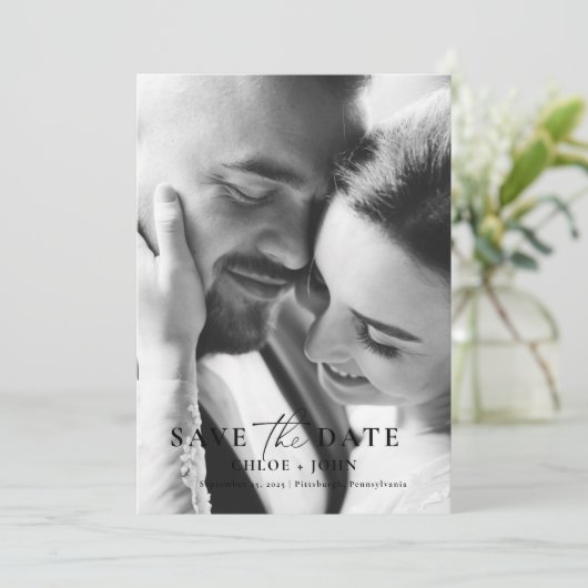 Moderne minimale opslagdatum kaart (Staand voorkant)