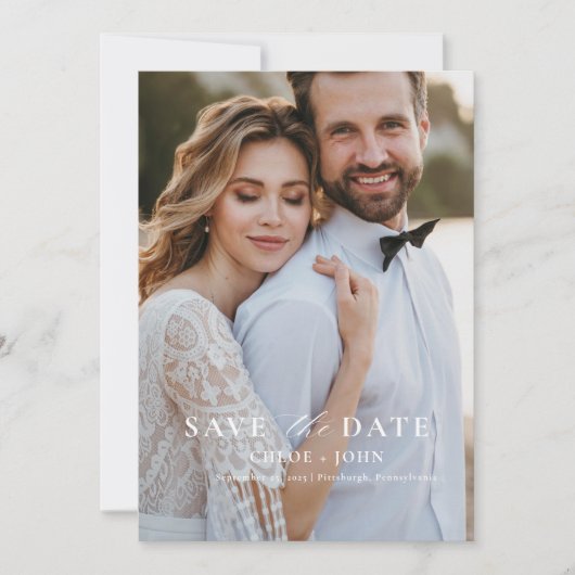 Moderne minimale opslagdatum kaart (Voorkant)