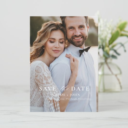 Moderne minimale opslagdatum kaart (Staand voorkant)