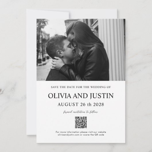 Moderne minimale opslagdatum kaart (Voorkant)