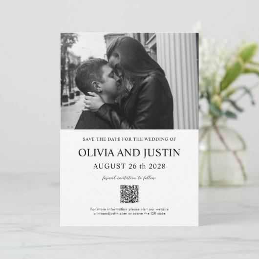 Moderne minimale opslagdatum kaart (Staand voorkant)