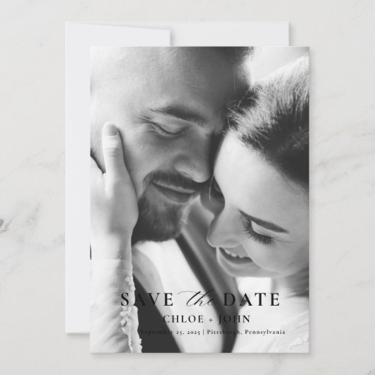 Moderne minimale opslagdatum kaart (Voorkant)