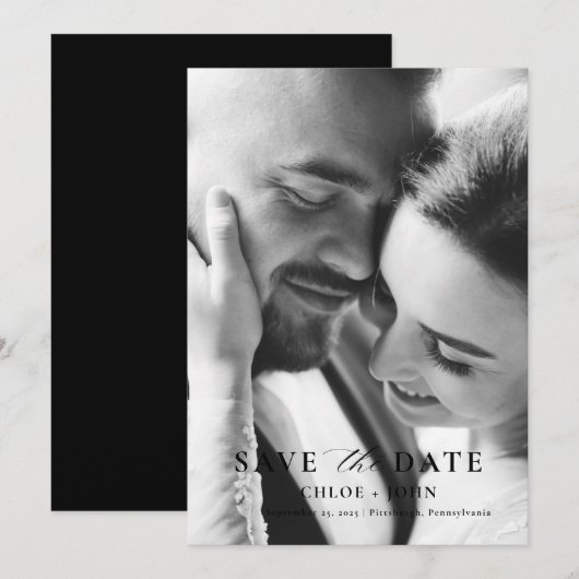 Moderne minimale opslagdatum kaart (Voorkant / Achterkant)