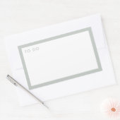 Moderne minimale opslagtijd groen om planner uit t rechthoekige sticker (Envelop)