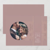 Moderne minimale opslagtijd voor de datumfoto save the date (Voorkant / Achterkant)