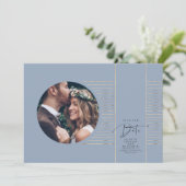 Moderne minimale opslagtijd voor de datumfoto save the date (Staand voorkant)