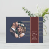 Moderne minimale opslagtijd voor de datumfoto save the date (Staand voorkant)