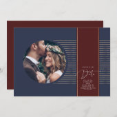 Moderne minimale opslagtijd voor de datumfoto save the date (Voorkant / Achterkant)