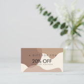 Moderne, minimale organische vormen Kortingskaart Visitekaartje (Staand voorkant)