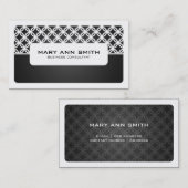 Moderne/minimale overlappende cirkels zwart visitekaartje (Voorkant / Achterkant)