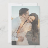 Moderne minimale overlay foto bruiloft kaart (Achterkant)