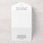 Moderne minimale paar elegante racistische bruilof all in one uitnodiging (Buitenkant)