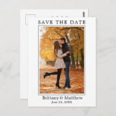 Moderne, minimale paar foto's opslaan Datum Briefkaart (Voorkant / Achterkant)