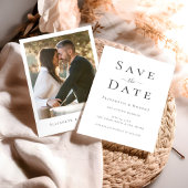 Moderne, minimale paar foto's opslaan Datum Kaart