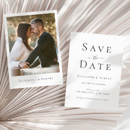 Moderne, minimale paar foto's opslaan Datum Kaart