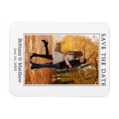 Moderne, minimale paar foto's opslaan Datum Magneet (Horizontaal)