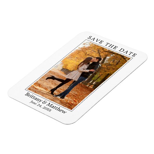 Moderne, minimale paar foto's opslaan Datum Magneet (Linkerzijde)