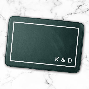 Moderne minimale paar Monogram Housewarming Badmat