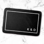 Moderne minimale paar Monogram Housewarming Badmat