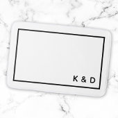 Moderne minimale paar Monogram Housewarming Badmat