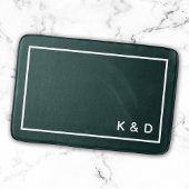Moderne minimale paar Monogram Housewarming Badmat