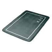 Moderne minimale paar Monogram Housewarming Badmat (Gekanteld)