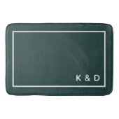 Moderne minimale paar Monogram Housewarming Badmat (Voorkant)
