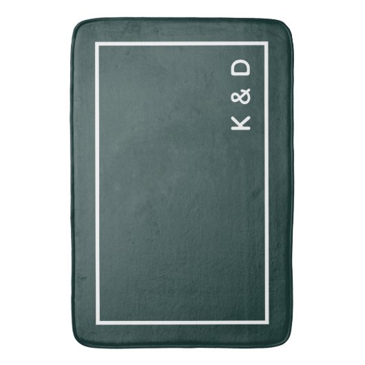Moderne minimale paar Monogram Housewarming Badmat (Voorkant Verticaal)