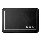 Moderne minimale paar Monogram Housewarming Badmat (Voorkant)