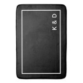 Moderne minimale paar Monogram Housewarming Badmat (Voorkant Verticaal)