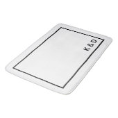 Moderne minimale paar Monogram Housewarming Badmat (Gekanteld)