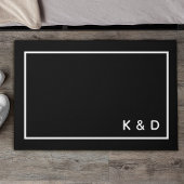 Moderne minimale paar Monogram Housewarming Deurmat
