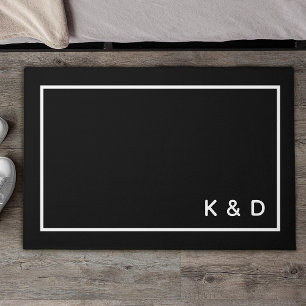 Moderne minimale paar Monogram Housewarming Deurmat