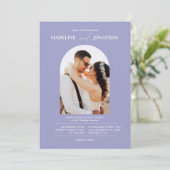 Moderne, minimale Paarse fotowedstrijd Kaart (Staand voorkant)