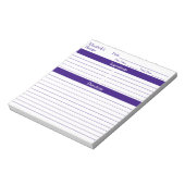 Moderne minimale Paarse legante recepten Notitieblok (Linkerzijde)