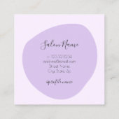 Moderne minimale paarse nagels vierkante visitekaartje (Achterkant)