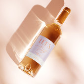 Moderne minimale Paarse speciale bruiloft Wijn Etiket