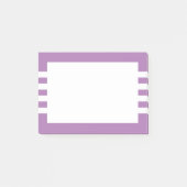 Moderne, minimale Paarse witte strepen Post-it® Notes (Voorkant)