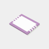 Moderne, minimale Paarse witte strepen Post-it® Notes (Schuin)
