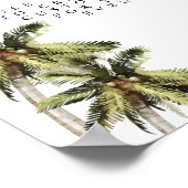 MODERNE MINIMALE PALMBOOM TROPISCH AANPASBAAR BORD POSTER (Hoek)