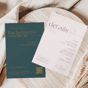 Moderne minimale palmen   Bachelorette Weekend Kaart