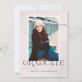 Moderne minimale palmen | Foto van Afstuderen Kaart (Voorkant)