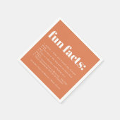 Moderne Minimale Papaja Kleurstaal Leuke Feiten Servet (Hoek)