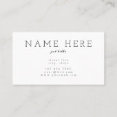 Moderne, minimale pasta-mosterdVisitekaartjes Visitekaartje (Achterkant)