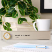 Moderne, minimale pasteelbeige gradiënt Luxe Naambordje