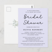 Moderne Minimale Pastel Bruidsuitnodiging Briefkaart (Voorkant / Achterkant)