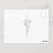 Moderne Minimale Pastel Bruidsuitnodiging Briefkaart (Achterkant)