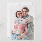 Moderne minimale pastel multi kleur foto bruiloft save the date (Achterkant)